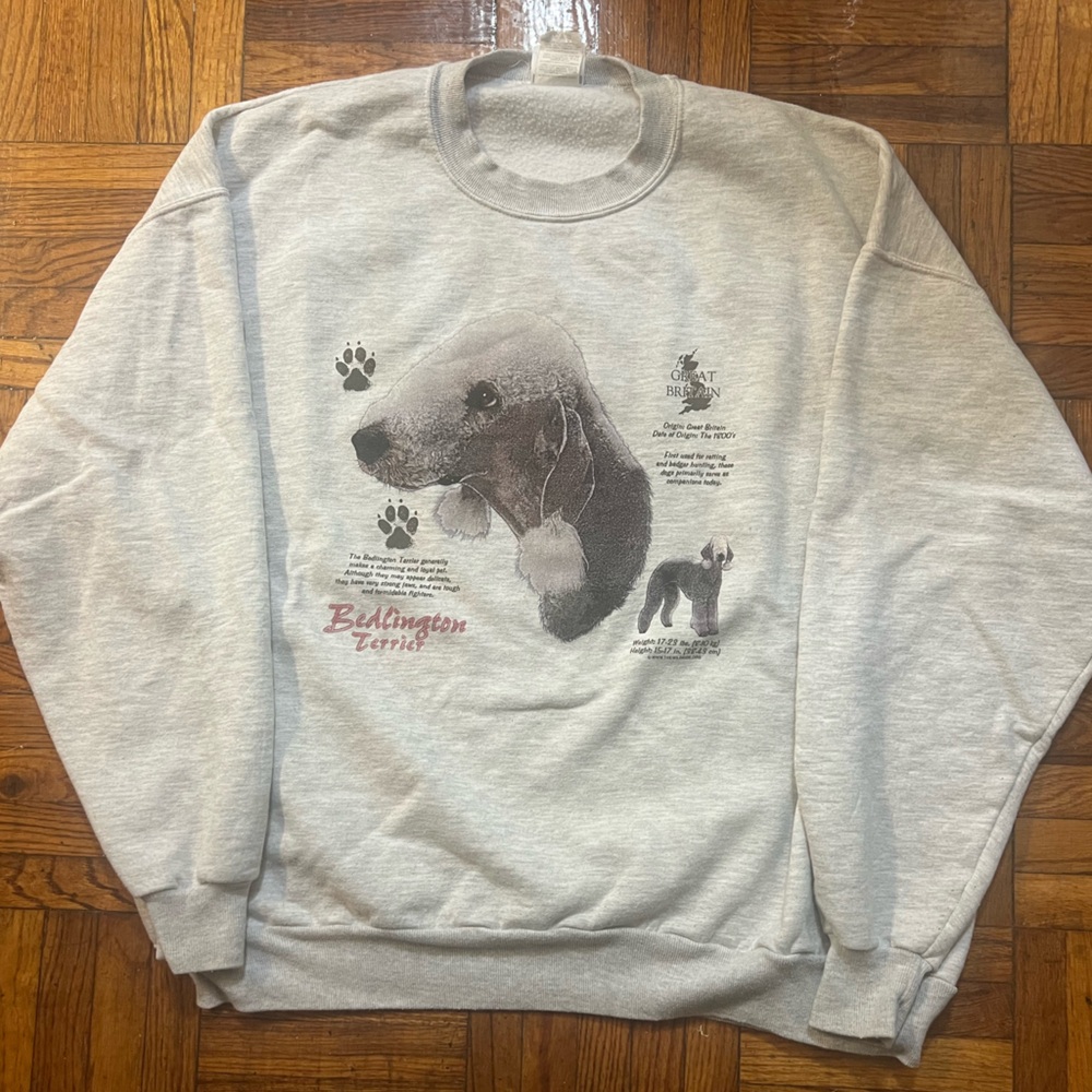 Vintage Bedlington Terriers Sweater - Sz XXL